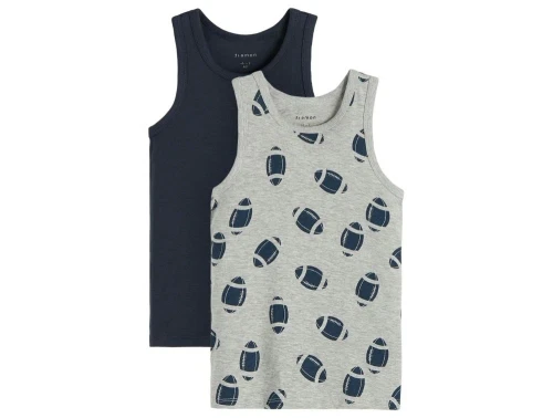 Name It grey melange undertrøje rugby (2-pak) basket